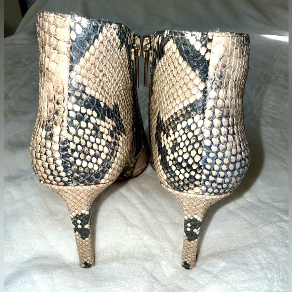 Vince Camuto Snakeskin Ankle Boots - Black and Cream - Picture 8 of 8